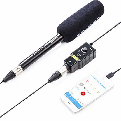 Picture of Saramonic Smartrig II XLR Microphone & 6.3mm Guitar Adapter with Phantom Power Preamp Amplifier for iPhone 8 8 Plus 7 7 Plus 6 iPad iPod, Android Smartphone