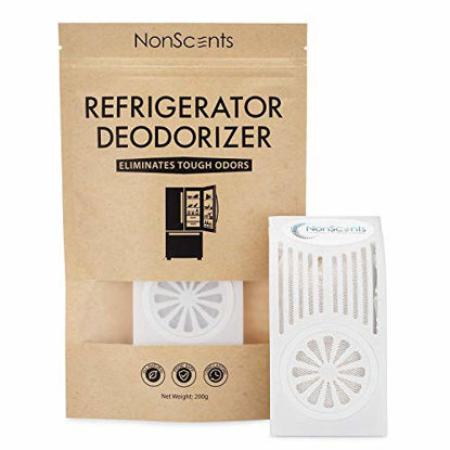 Picture of NonScents Refrigerator Deodorizer - Fridge and Freezer Odor Eliminator - Outperforms Baking Soda
