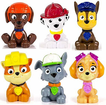 Picture of Kids Paw Patrol Mini Figures Set of 6 - Rocky, Zuma, Skye, Rubble, Marshall & Chase