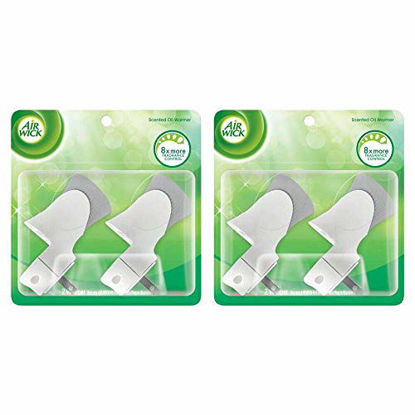 Picture of Air Wick Scented Oil Warmer Plugin Air Freshener, White, 2 ct (Pack of 2)