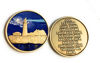Picture of RecoveryChip Fog Light Prayer Color Lighthouse Bronze Step 12 Spiritual Medallion Pocket Token