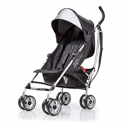 Picture of Summer Infant 3Dlite Convenience Stroller, Black (Silver Frame)
