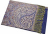 Picture of Achillea Luxurious Big Paisley Jacquard Layered Woven Pashmina Shawl Wrap Scarf Stole (Royal Blue)