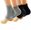 Picture of Makhry 2 Pairs Moisturizing Silicone Gel Heel Socks for Dry Hard Cracked Skin Open Toe Comfy Recovery Socks Day Night Care