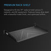 Picture of AC Infinity Vented Cantilever 1U Universal Rack Shelf, 10" Deep, for 19 equipment racks. Heavy-Duty 2.4mm Cold Rolled Steel, 60lbs Capacity