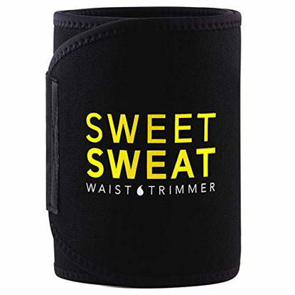 Picture of Sweet Sweat Premium Waist Trimmer, for Men & Women. Includes Free Sample of Sweet Sweat Gel! (X-Large),Black & Yellow
