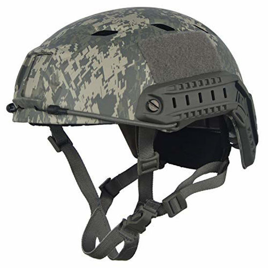 LOOGU Fast BJ Base Jump Military Helmet with 12-in-1 Headwear OD 