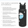 Picture of Simple Modern Insulated Water Bottle with 3 Lid Options-Straw  Flip  Chug  Handle Reusable Summit Wide Mouth Stainless Steel Thermos Flask  64oz  Ombre: Moonlight