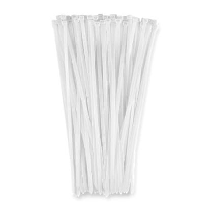 Picture of 11" White Zip Cable Ties (1000 Pack)  50lbs Tensile Strength - Heavy Duty  Self-Locking Premium Nylon Cable Wire Ties for Indoor and Outdoor by Bolt Dropper