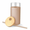 Picture of tronco 20oz Glass Tumbler Straw Silicone Protective Sleeve Bamboo Lid - BPA Free