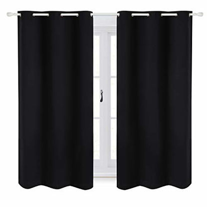 Picture of Bedsure Blackout Curtains 63 inch Length 2 Panel Sets - Grommet Curtains for Living Room - Thermal Insulated Curtains for Bedroom (42Ã—63 Coffee)