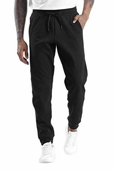 GetUSCart- THE GYM PEOPLE Men's Fleece Joggers Pants with Deep Pockets  Athletic Loose-fit Sweatpants for Workout Running Training