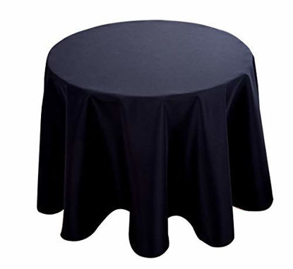 Picture of Biscaynebay Textured Fabric Round Tablecloths 90 Inches in Diameter  Natural Water Resistant Tablecloths for Dining  Kitchen  Wedding  Parties etc. Machine Washable