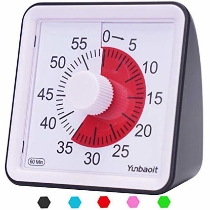 Picture of Yunbaoit Visual Analog Timer Silent Countdown Clock  Time Management Tool for Kids and Adults (Pink)