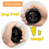Picture of QDRAGON Snapper Fidget Toy  Finger Sensory Fidget Toy  Party Popper Noise Maker  Grab and Snap Hand Toy  Stress Relief Squeeze Toy for Kids and Adult  2.4"x 2.4"  White Panda