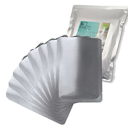 Picture of 50 PCS 2Quart Mylar bags for food storage  Heat Sealable Bags Storage Bags for Food  Coffee Beans  tea  grains  etc. Smell Proof Bags(7.9 x 11.8 Inch)