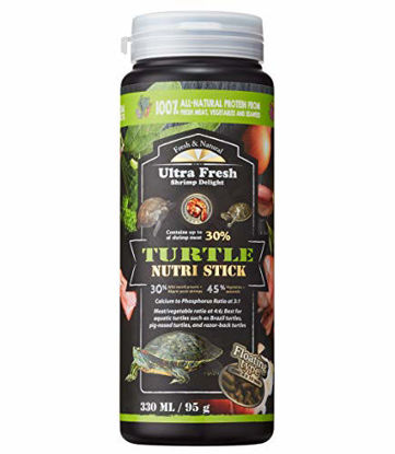 Picture of Ultra Fresh - Turtle Nutri Stick  Wild Sword Prawn  Calcium & Vitamin D-Enriched Aquatic Turtle Food with Probiotics for Picky Turtles