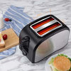 Picture of Toaster 4 Slice  CUSINAID 2 Long Slot Toasters with Defrost  Reheat  Cancel Function  Stainless Steel Toaster  6 Browning Settings  Black  ST035