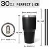 Picture of Zibtes 30oz Insulated Tumbler With Lids and Straws  Stainless Steel Double Vacuum Coffee Tumbler Cup  Powder Coated Bulk Travel Mug for Home  Office  Travel  Party (Navy 4 pack)