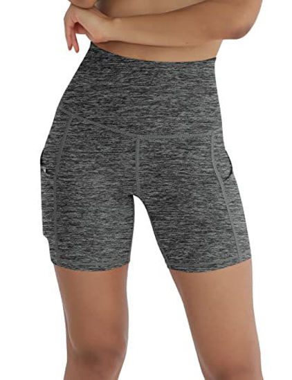 ODODOS Women's 5 High Waist Bike Shorts with Pockets Workout Sports  Athletic Running Biker Yoga Shorts