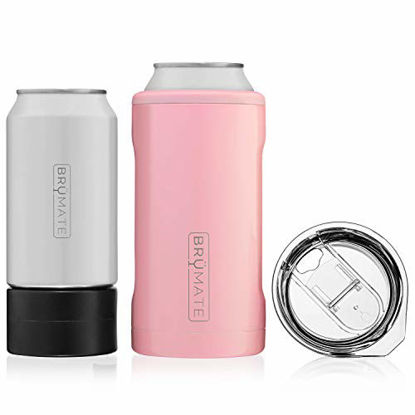 Picture of BrÃ¼Mate HOPSULATOR TRÃ­O 3-in-1 Stainless Steel Insulated Can Cooler  Works With 12 Oz  16 Oz Cans And As A Pint Glass (Matte Clay)