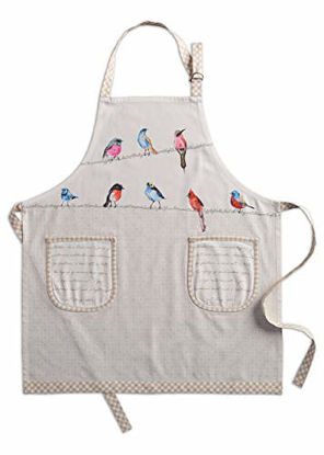 Picture of Maison d' Hermine Marquise 100% Cotton 1 Piece Kitchen Apron with an Adjustable Neck & Visible Center Pocket with Long Ties for Women Men | Chef | Spring/Summer (27.50 Inch by 31.50 Inch)