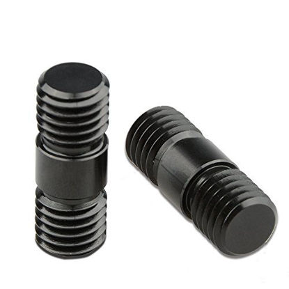 Picture of CAMVATE M12 Thread Rod Extension Connector (Black) for 15mm Rail Support System (2 Pieces)