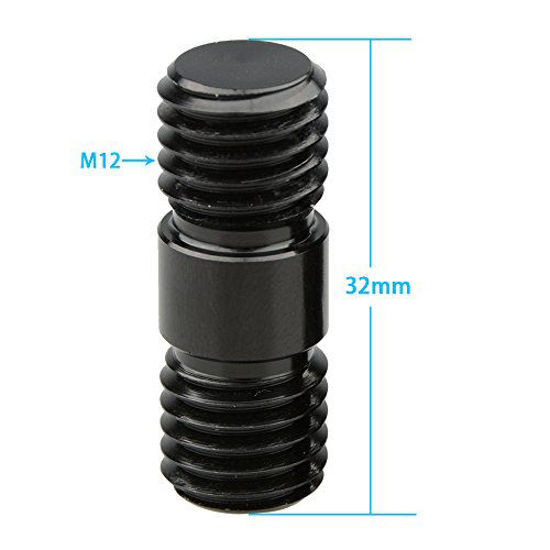 GetUSCart- CAMVATE M12 Thread Rod Extension Connector (Black) for 15mm ...