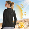 Sun Protection Hoodie Jacket Long Sleeve Sun Shirt Hiking Outdoor Performance with Pockets Libin Women's Full Zip UPF 50