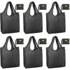 Picture of 6 Pack Shopping Bags 50 Lbs Machine Washable Eco-Friendly XLarge Reusable Grocery Bags Durable Lightweight Foldable Grocery Tote Bag w Pouch Cute Geometry