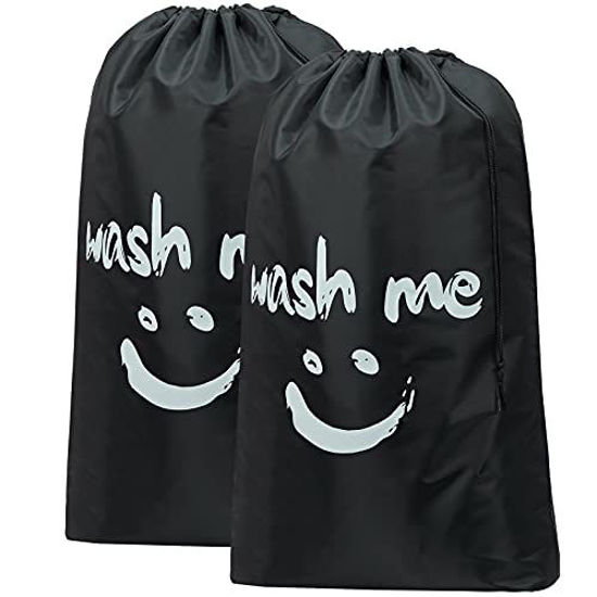 Machine Washable Dirty Clothes to 4 HOMEST 2 Pack XL Wash Me Travel Laundry Bag 