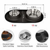 Picture of Double Dog Cat Bowls Stainless Steel  Plus Collapsible Dog Bowl with No Spill Non-Skid Silicone Mat  Three Feeder Food Water Bowl for Small Medium Large Dogs  Puppies  and Pets