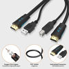 Picture of TESmart HDMI USB KVM Cable 4K 16ft Standard Twin Cable HDMI + USB(USB Type A to USB Type B) for KVM Swither