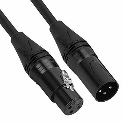 Picture of HiLite XLR Cable  25ft Premium Microphone Cable Male to Female  Balanced 3 Pin XLR Microphone Patch Cable with All Copper Conductors for Microphones  Studio Recording and Live Sound