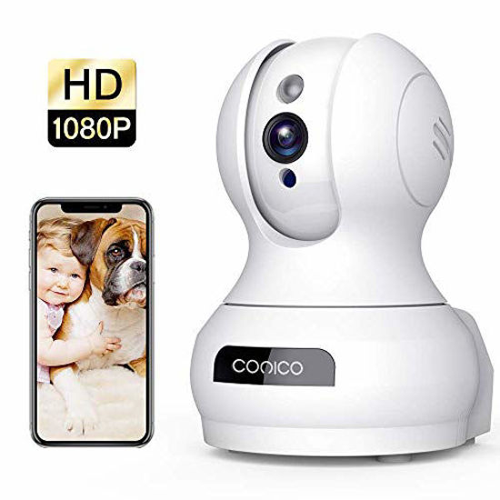 Picture of Wireless Camera  1080P HD WiFi Pet Camera Baby Monitor  Pan/Tilt/Zoom IP Camera for Elder/Nanny Security Cam Night Vision Motion Detection 2-Way Audio Cloud Service Available Webcam White (Renewed)