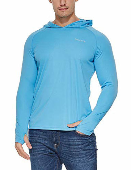 GetUSCart- BALEAF Men's UPF 50+ Sun Protection Hoodie Long Sleeve SPF/UV  Quick Dry Lightweight Fishing Workout Thumbholes Shirt