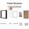 Picture of upsimples 11x11 Picture Frame Set of 3 Display Pictures 8x8 with Mat or 11x11 Without Mat Multi Photo Frames Collage for Wall White