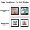 Picture of upsimples 11x11 Picture Frame Set of 3 Display Pictures 8x8 with Mat or 11x11 Without Mat Multi Photo Frames Collage for Wall White