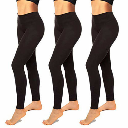 Picture of Womens Leggings-High Waisted Black Leggings for Women-Premium Jeggings for Workout  Yoga