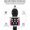 Picture of OVELLIC Karaoke Microphone for Kids  Wireless Bluetooth Karaoke Microphone with LED Lights  Portable Handheld Mic Speaker Machine  Great Gifts Toys for Girls Boys Adults All Age (Gold Plus)