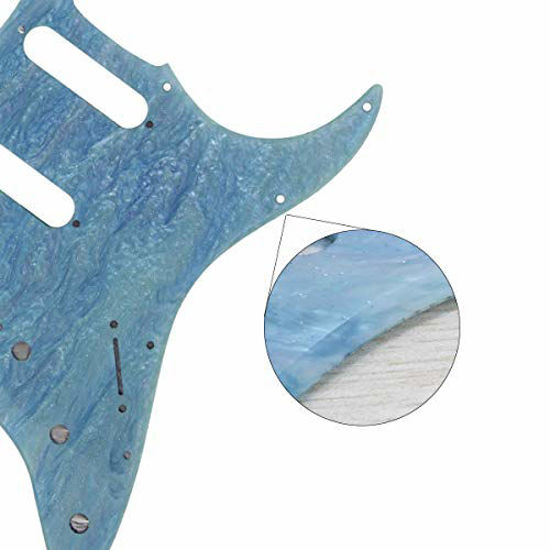 IKN 11 Hole Strat Pickguard For 3 Single Coil Pickups Come With Pickguard Screws 1ply Purple Shell