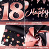 Picture of 18th Birthday Decorations for Girls  72.8â€Ã—35.4â€ Happy 18th Birthday Party Door Cover Banner  Large Fabric Rose Gold Glitter Sign Birthday Photo Booth Backdrop Background Banner for 18 Bday Party Decorations and Supplies