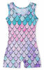Picture of TUONROAD Graphic Printed Gymnastics Leotards Sparkly Ballet Dancewear for 3-8T Girls