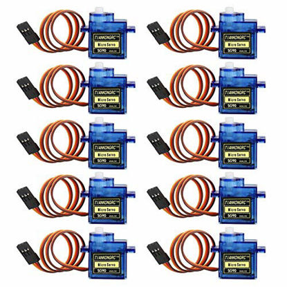 Picture of 10Pcs SG90 9g Micro Servos for RC Robot Helicopter Airplane Controls Car Boat