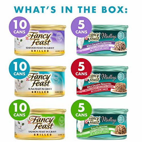 Kitten Food Purina Fancy Feast Grilled Seafood Variety Pack - 30 Count Wet Cat Food (3oz Cans) Vs Pate Kitten Food Purina Fancy Feast Grilled Seafood Variety Pack - 30 Count Wet Cat Food (3oz Cans) Vs Pate