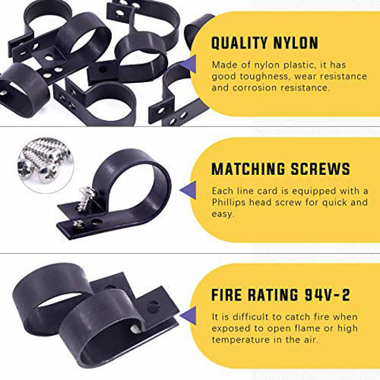 Swpeet 135 Pack Nylon Cable Clips For Wire Management