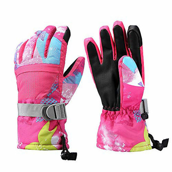 Picture of Ski Gloves  Warmest Waterproof and Breathable Snow Gloves for Mens Womens Ladies and Kids Skiing for Parent Child Outdoor