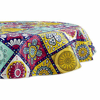 Picture of DII Geometric Outdoor Vinyl Table Top  70" Round  Morocco Summer