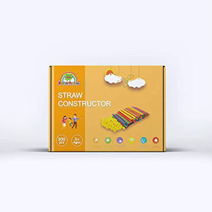 Picture of RAINBOW TOYFROG Straw Constructor STEM Building Toys 300 pcs Interlocking Plastic Educational Toys Engineering Building Blocks -Construction Blocks- Kids Toy for 3-12 Year Old Boys and Girls
