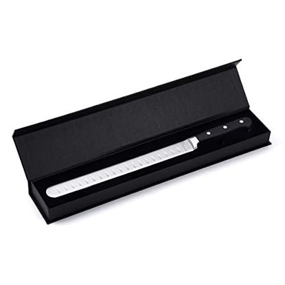 Picture of MAIRICO Ultra Sharp Premium 11-inch Stainless Steel Carving Knife - Ergonomic Design - Best for Slicing Roasts  Meats  Fruits and Vegetables